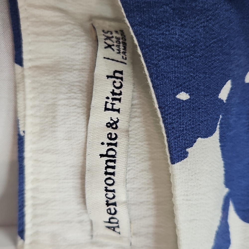 Abercrombie & Fitch Blue & White Cutout Midi Dress Size XXS - Picture 6 of 8